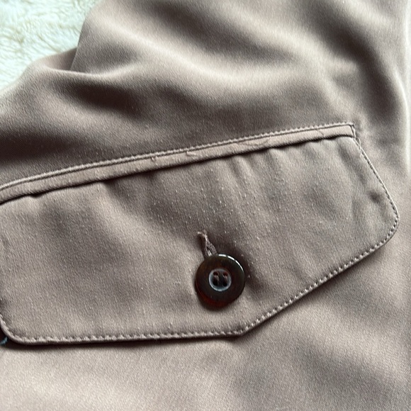 Vintage Taupe Sequance Blazer Jacket with Cropped Sleeves & Shoulder Pads - Picture 5 of 10